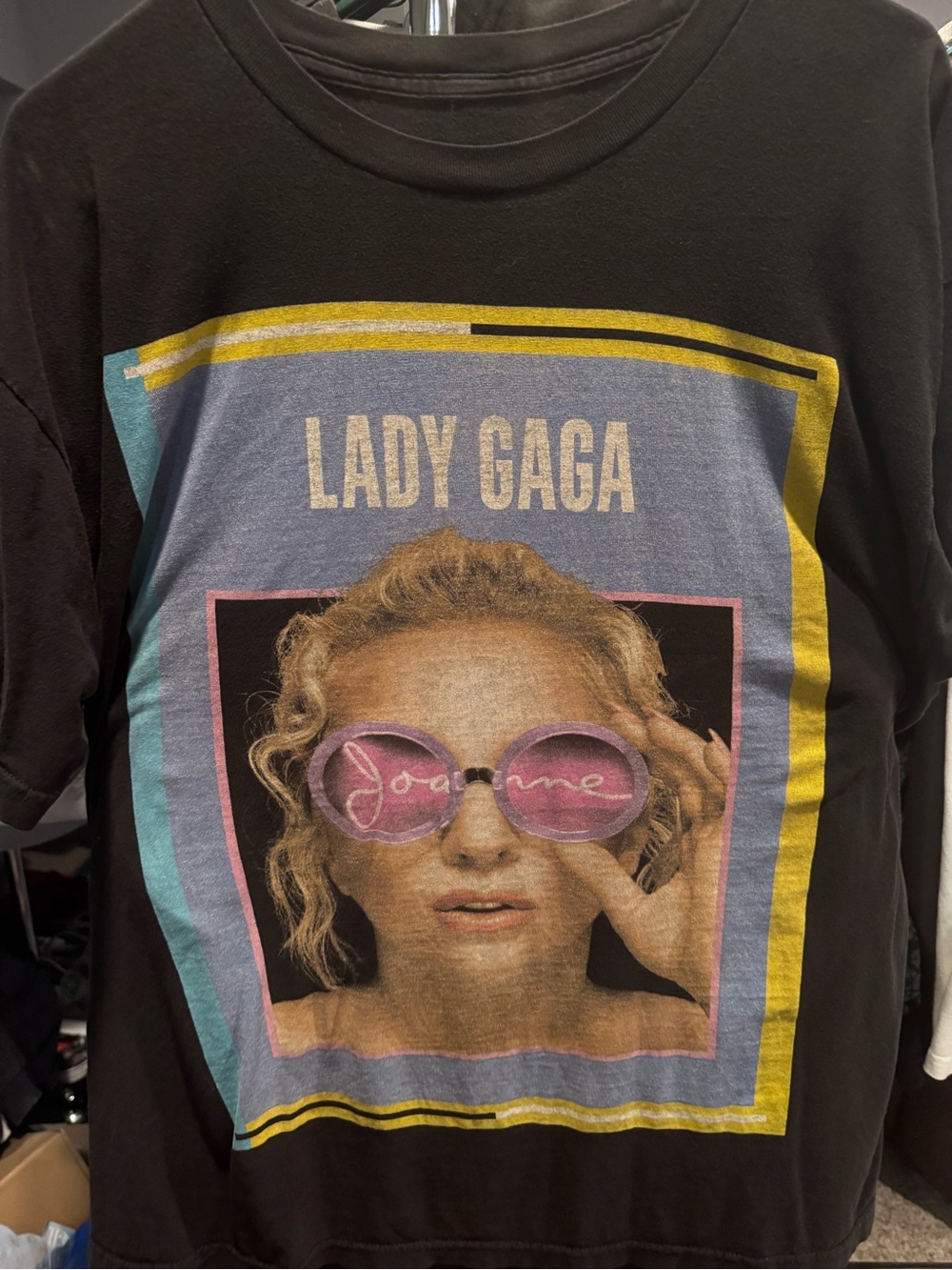 Graphic Tee - Lady Gaga World Tour Black with Multicolor Print
